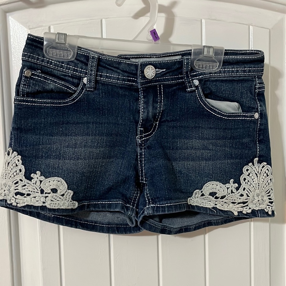 womens blue jean shorts